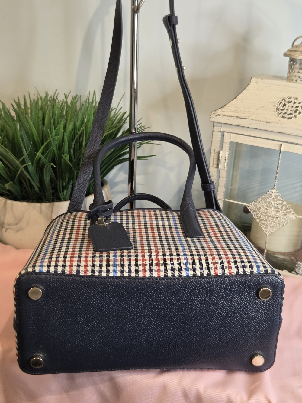Kate Spade Margaux Plaid Satchel & Dustbag. - Picture 6 of 15